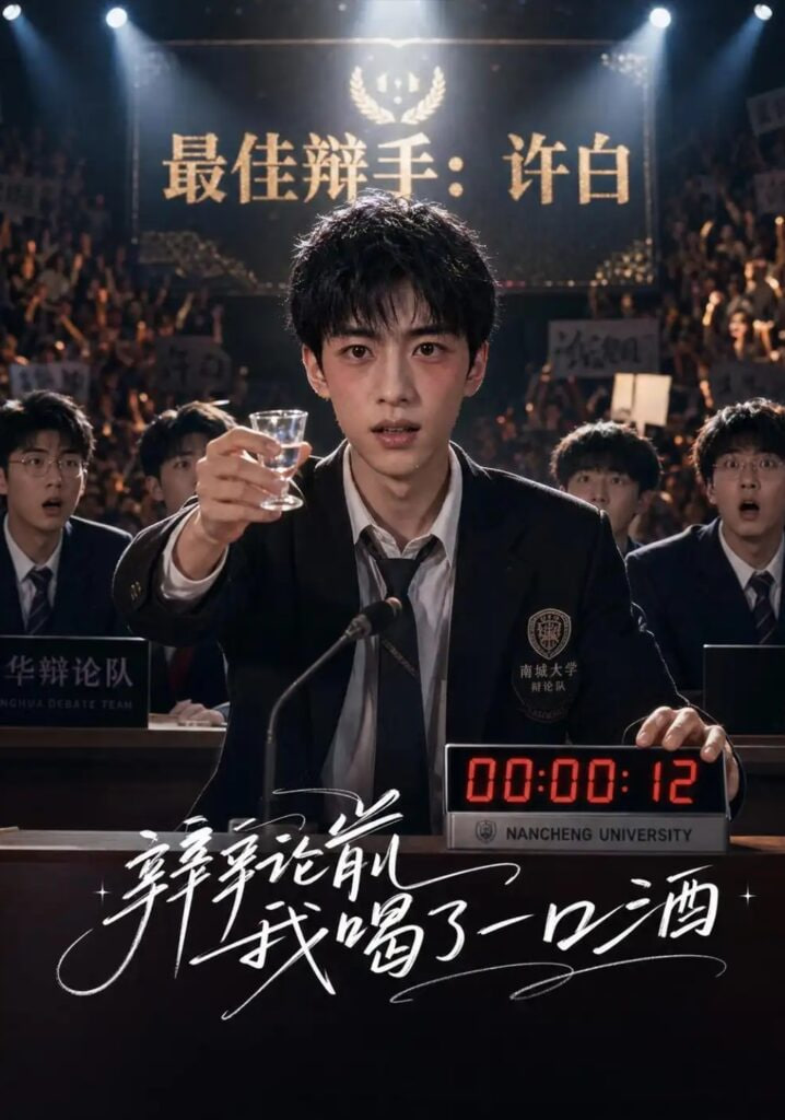 辩论前我喝了一口酒 2026 短剧 海报