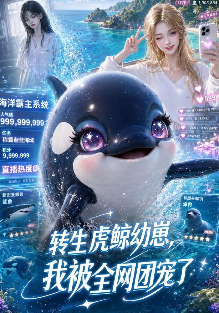 转生虎鲸幼崽,我被全网团宠 2026 短剧 海报