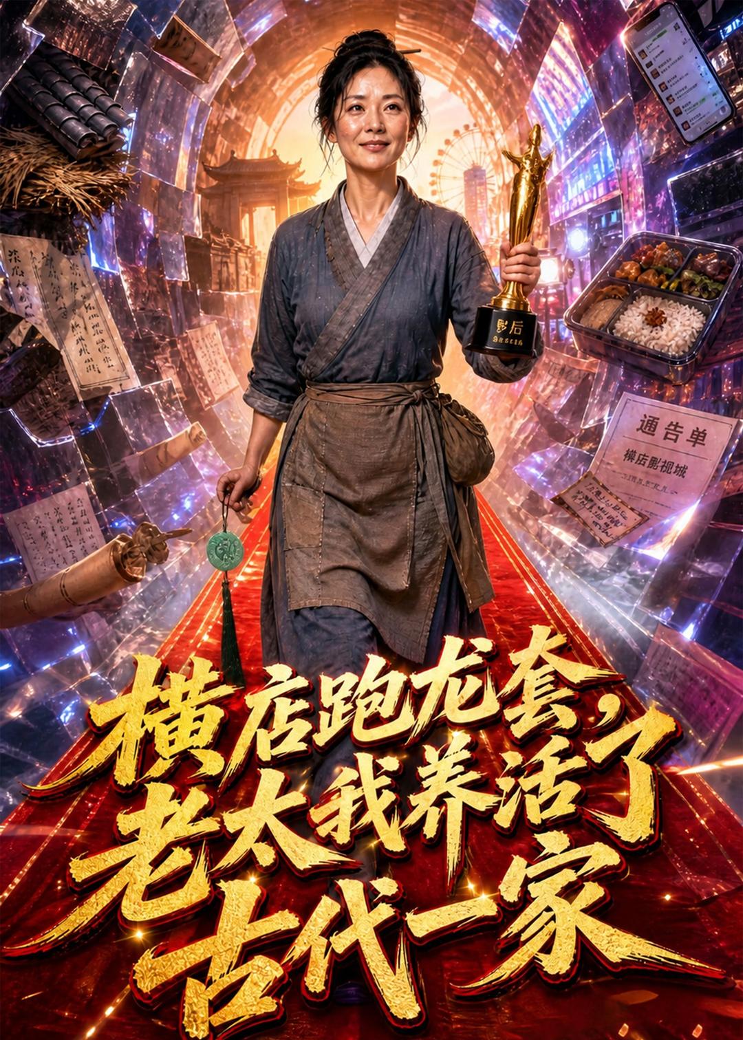 横店跑龙套,老太我养活了古代一家 2026 短剧 海报