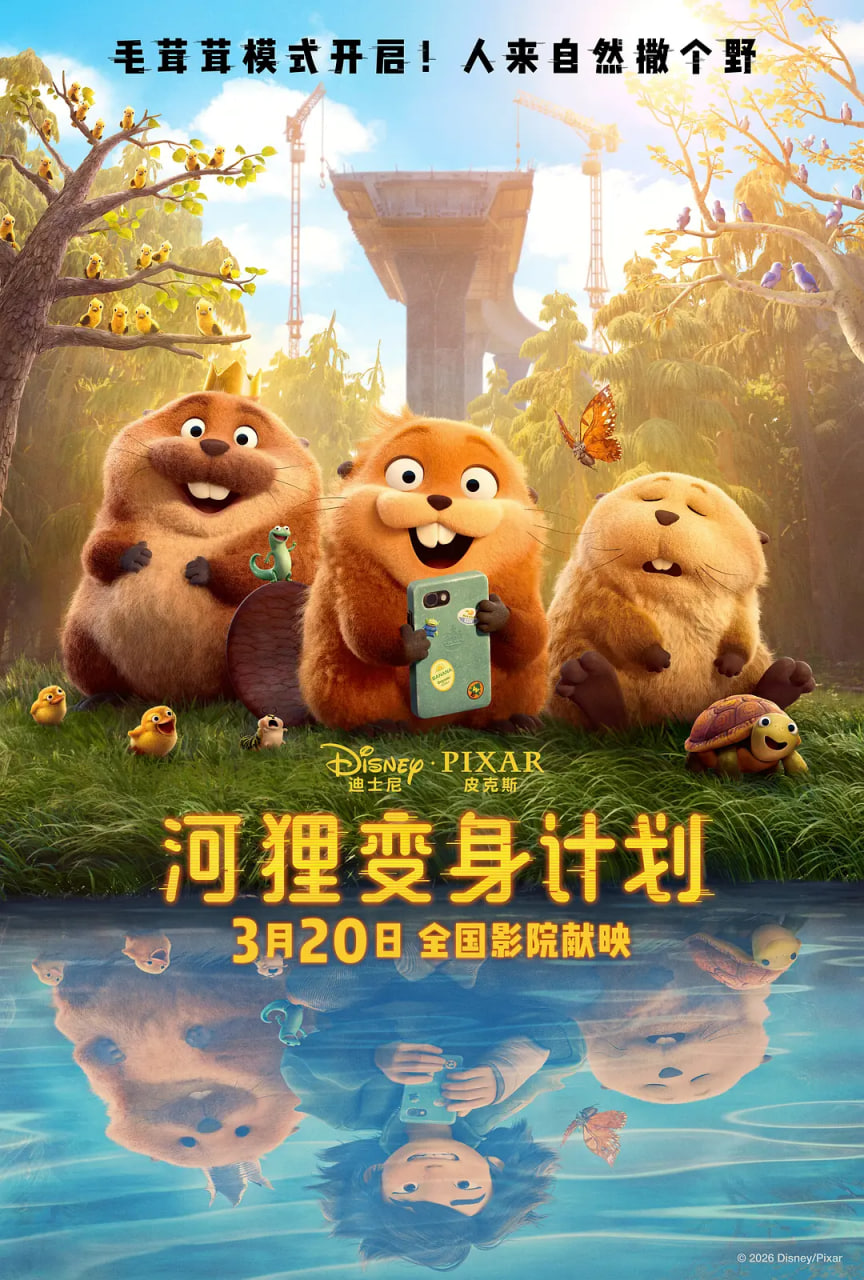 河狸变身计划 国语版 2026 电影 海报