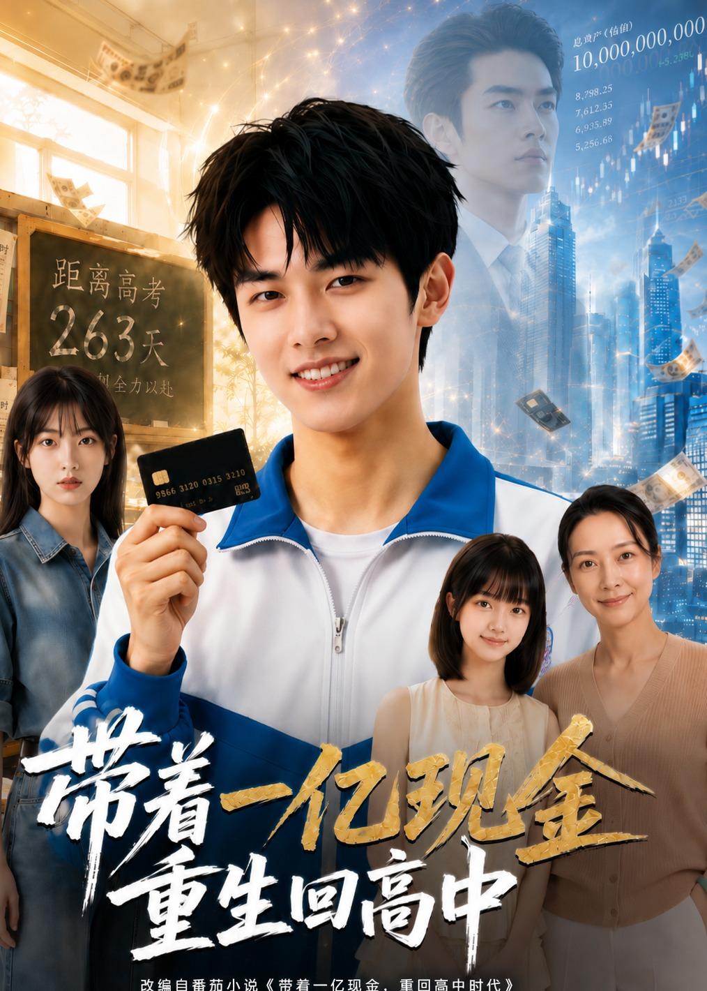 带着一亿现金重生回高中 2026 动漫 海报