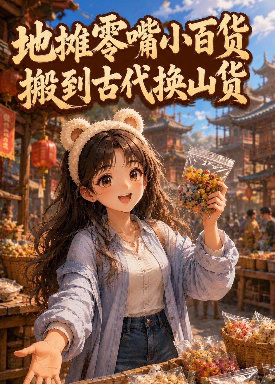 地摊零嘴小百货，搬到古代换山货 2026 动漫 海报