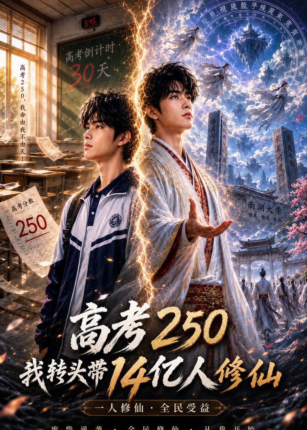 高考250，我转头带14亿人修仙 2026 动漫 海报