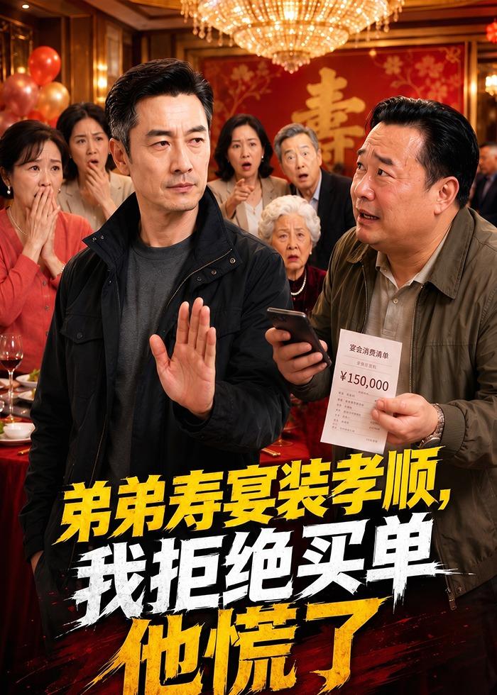 弟弟寿宴装孝顺，我拒绝买单他慌了 2026 短剧 海报
